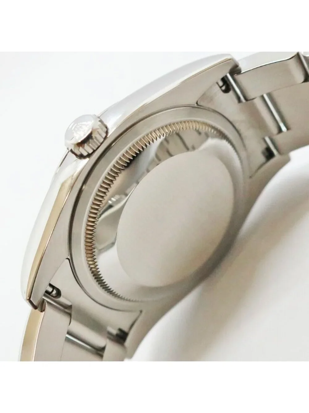 Rolex Oyster Perpetual 36 Black Pink SS Watch